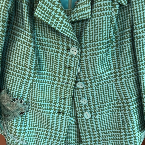 Vintage Peggy Jennings Blazer and Dress Set Aqua Green - Medium - Picture 3 of 16